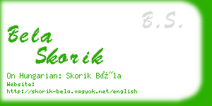 bela skorik business card